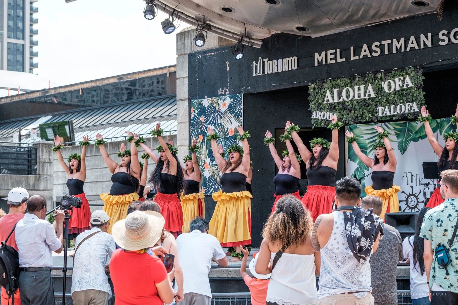 Danseurs de hula sur scène
